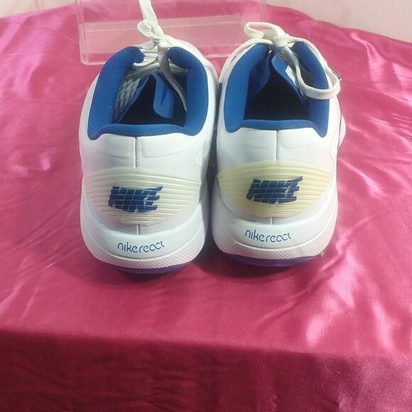 Nike Mens SZ 9 React Vapor 2 Golf Shoes White Blue BV1135-102 NWOB. main image 4